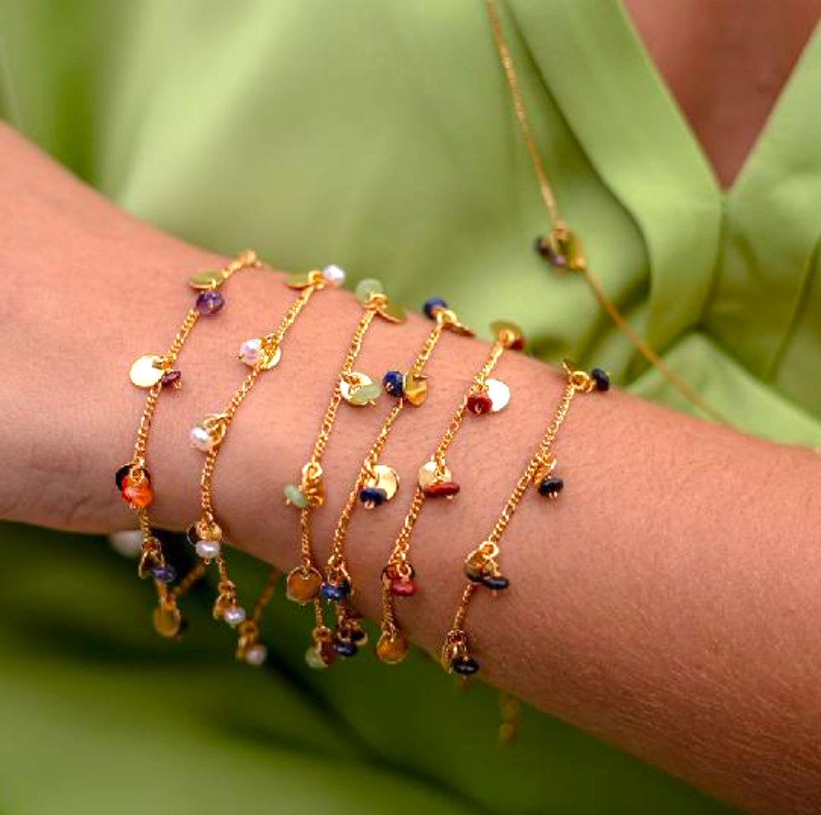 Bracelet with Mini Bead Charms - Belo Jewelry