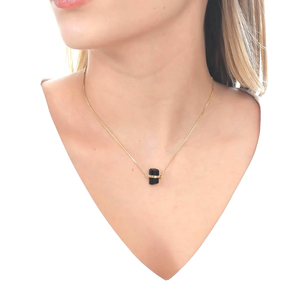 Black Tourmaline Necklace - Belo Jewelry