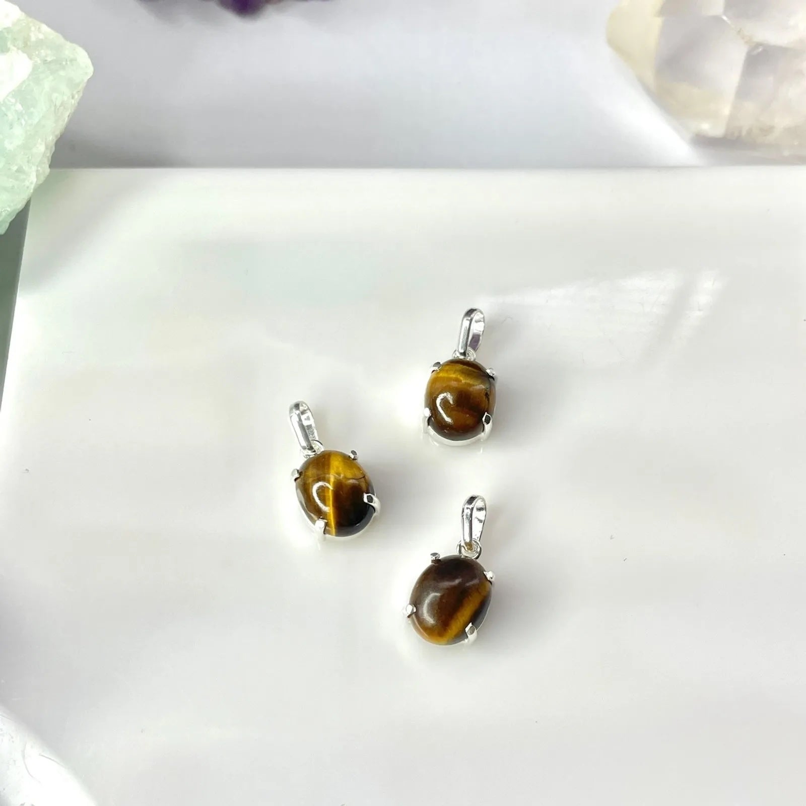 Tiger's Eye Sterling Silver Necklace - Belo Jewelry