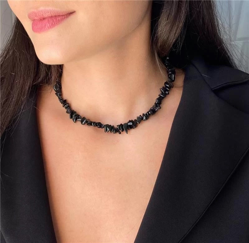 Onyx Chocker Necklace - Belo Jewelry