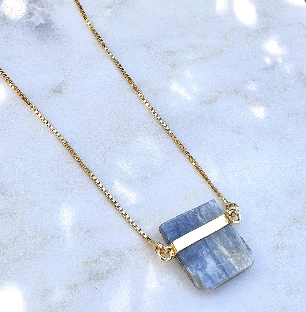 Raw Kyanite Necklace - Belo Jewelry