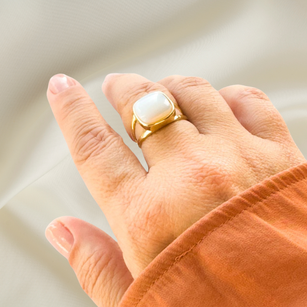 Square Gemstone Ring