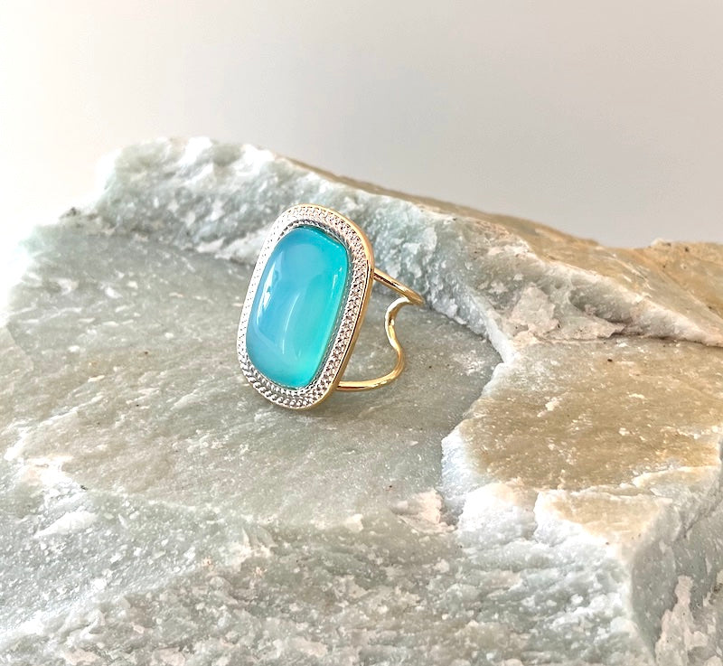 blue sky agate ring