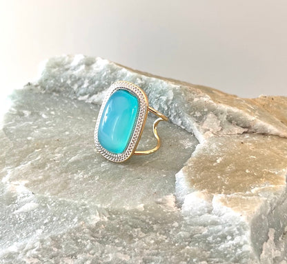 blue sky agate ring