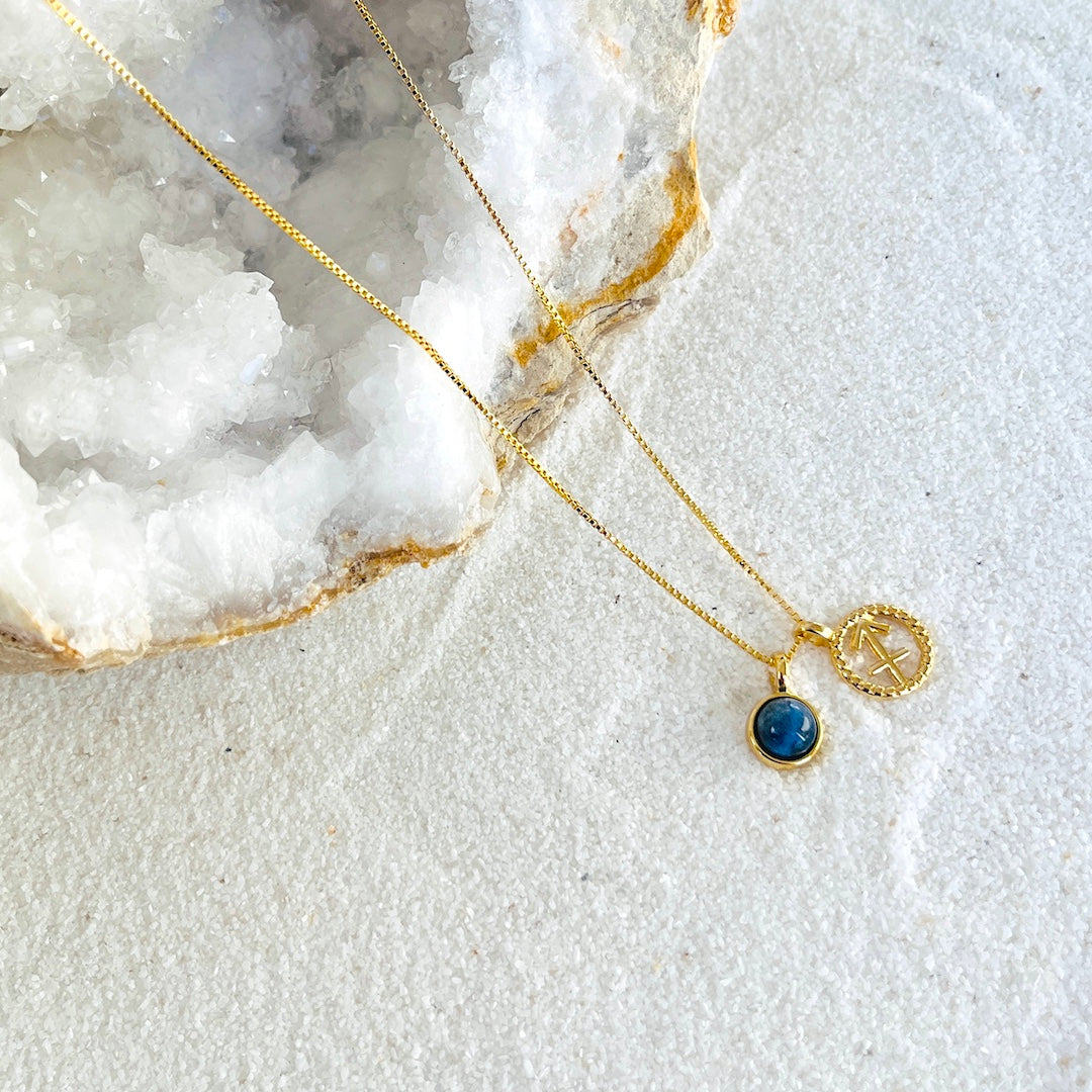 Sagittarius Sodalite Zodiac Necklace - Belo Jewelry