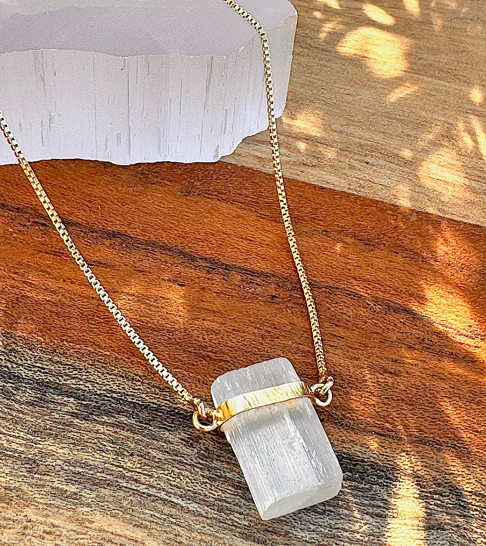 Selenite Necklace - Belo Jewelry