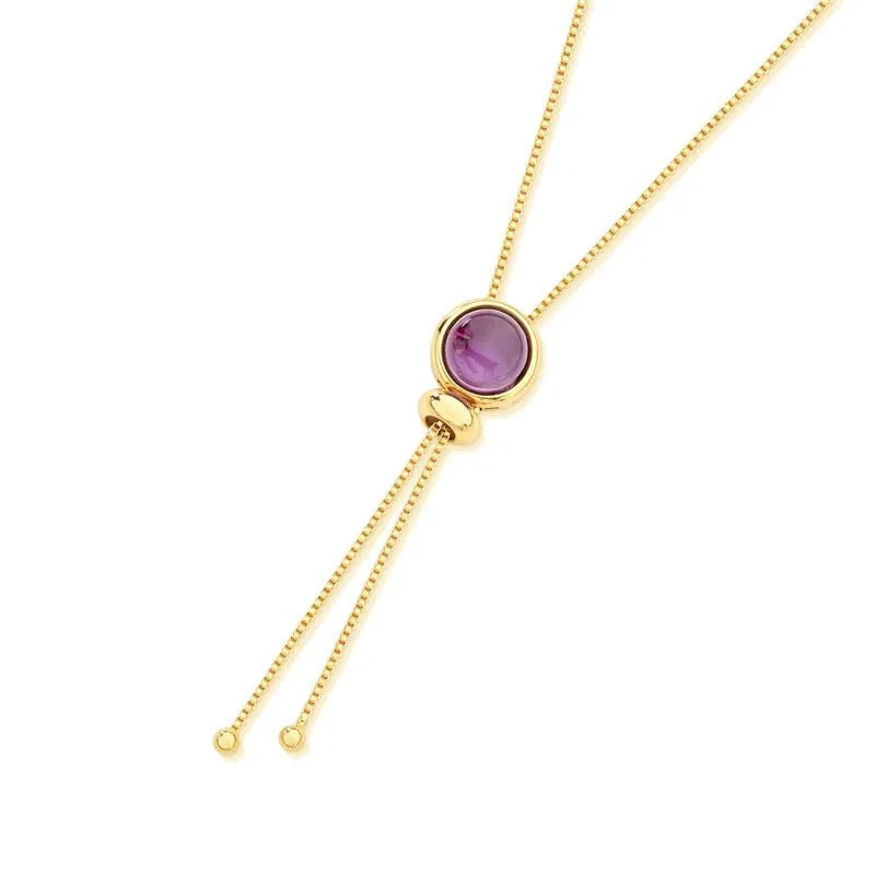 Amethyst Tie Necklace